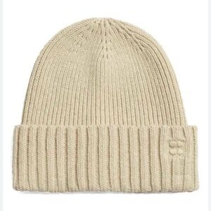 Sweaty Betty Soft Rib Knit Beanie, Pebble Beige NWOT